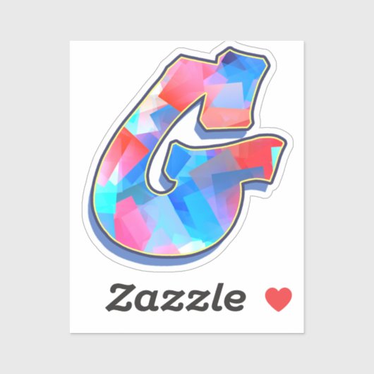 Letter G - Color Mix Aufkleber (Blatt)