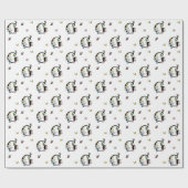 Letter G Floral Watercolor Butterfly Monogramm Geschenkpapier (Flach)