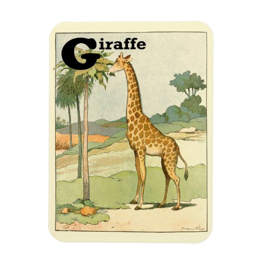 Letter G for Giraffe Magnet (Vertikal)