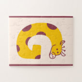 Letter "G" Giraffe Alphabet Art Puzzle (Horizontal)