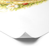 Letter G Gold Spring Nature Monogram Chipmunk Kids Poster (Ecke)