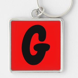 letter g initial , abecedario popular key chain schlüsselanhänger