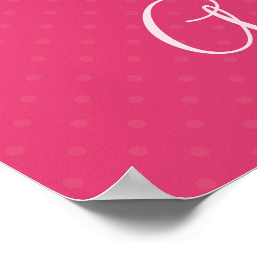 Letter G Initial Alphabet Poster für Mädchen (Ecke)