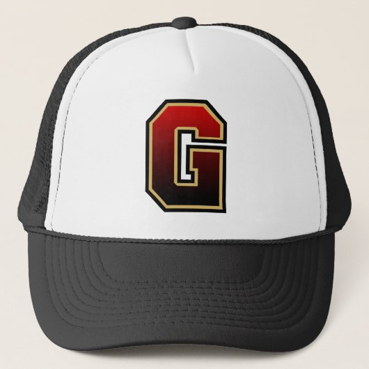 Letter "G" mit Monogramm Trucker Hat Truckerkappe (Vorderseite)