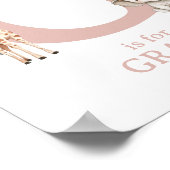 Letter G Monogram Boho Safari Animes Kinderzimmer Poster (Ecke)