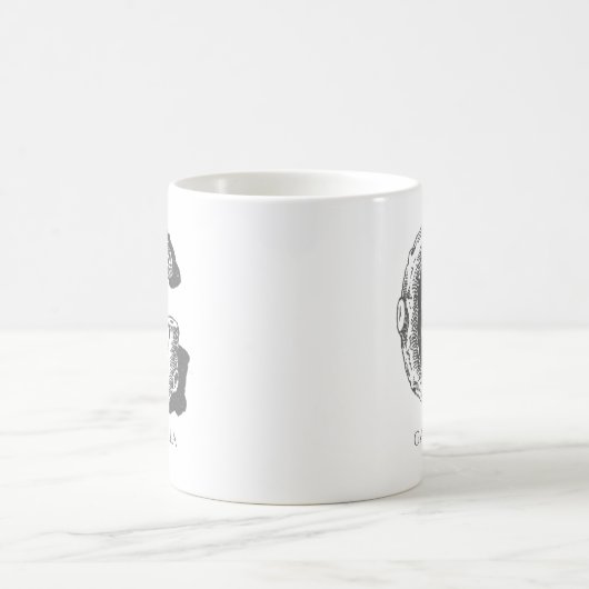 Letter G Monogram, Modern Name Kaffeetasse (Mittel)