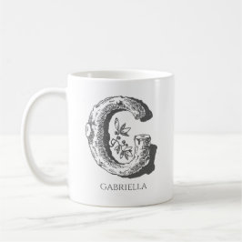 Letter G Monogram, Modern Name Kaffeetasse