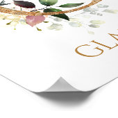 Letter G Monogram White Creme Rose Kinderzimmer Po Poster (Ecke)