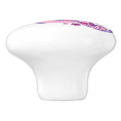 Letter G monogramm Blume und Herz ziehen Keramikknauf (Seitenansicht)