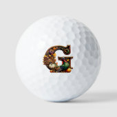 Letter G Thanksgiving style Golfball (Vorderseite)