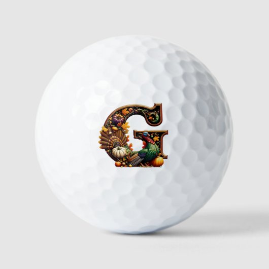 Letter G Thanksgiving style Golfball (Vorderseite)
