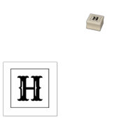 Letter H 1 Inch Kautschuk-Briefmarke Gummistempel (Stempel)