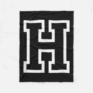 Letter H Alphabet Name Athletic Sports Monogram U Fleecedecke