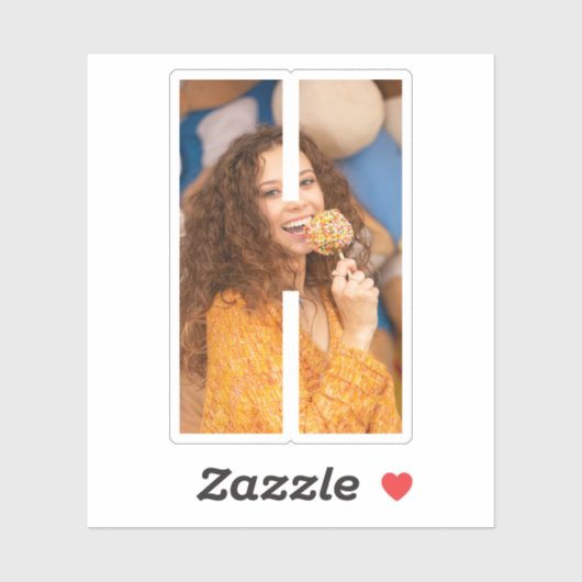 Letter H Alphabet & Photo Custom-Cut Vinyl Sticker (Blatt)