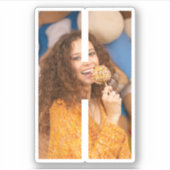 Letter H Alphabet & Photo Custom-Cut Vinyl Sticker (Vorderseite)