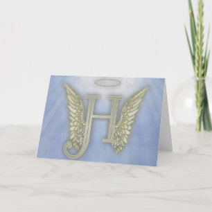 Letter H Angel Monogram