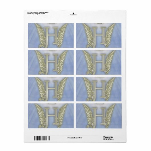 Letter H Angel Monogram (Vorne)