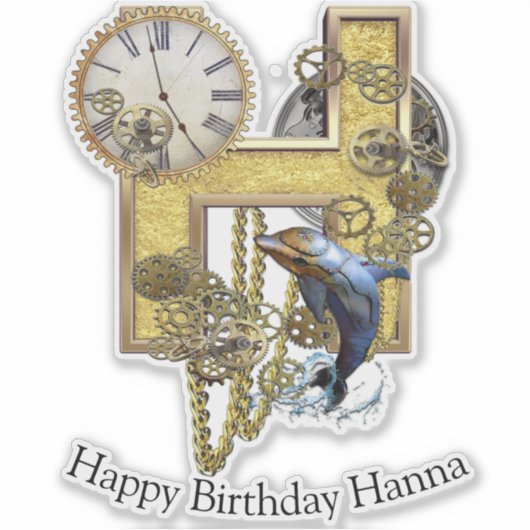 Letter H Birthday Anpassungsaufkleber Aufkleber (Vorderseite)