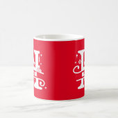 Letter H Christmas Monogram, Anfangsname Red Kaffeetasse (Mittel)