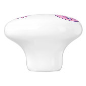 Letter H doodle Art pink und lila Griff Knopf (Seitenansicht)