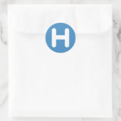 Letter H Emoji Twitter Runder Aufkleber (Tasche)