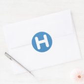 Letter H Emoji Twitter Runder Aufkleber (Umschlag)