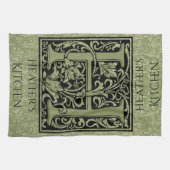 Letter H First Letter Monogram Personalisiert Geschirrtuch (Horizontal)