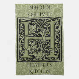 Letter H First Letter Monogram Personalisiert Geschirrtuch