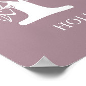 Letter H Floral Monogram Name Kinderzimmer Modern Poster (Ecke)