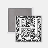 Letter H Medieval Monogram Vintag Initial Magnet (Vorderseite/Rückseite)