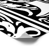 Letter H Medieval Monogram Vintag Initial Poster (Ecke)