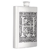 Letter H Mittelalterliche Monogram Art Nouveau Flachmann (Rechts)