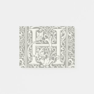 Letter H Mittelalterliche Monogram Art Nouveau Post-it Klebezettel