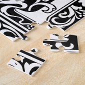 Letter H Mittelalterliche Monogram Art Nouveau Puzzle (Seite)