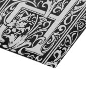 Letter H Mittelalterliche Monogram Art Nouveau Schneidebrett (Ecke)