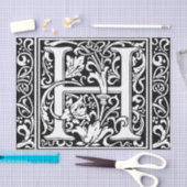 Letter H Mittelalterliche Monogram Art Nouveau Seidenpapier (Handwerk)