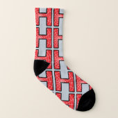 Letter H Mix N Match All-over-Socken Socken (Links - Innen)