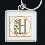 LETTER H MONOGRAM Beautiful Wedding New Home Gift Schlüsselanhänger<br><div class="desc">LETTER H MONOGRAM Beautiful Wedding Party, House Warming New Home Gift Graduation, Birthday, Mother's Day, Father's Day, Christmas or anytime Great Gift Idea for Family and Friends! Remember Mom, Dad, Brother, Sister, Son, Daughter, Aunt, Uncle, Nephew, Niece, Boyfriend, Girlfriend, Grandma and Grandpa! See more MONOGRAM Magic items at VanOmmeren on...</div>