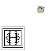 Letter H Monogram Gummistempel (Stempel)