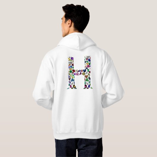 Letter H Monogram Hoodie (Schwarz voll)