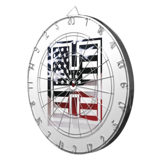 Letter H Monogram Initial USA Dartscheibe (Vorderseite rechts)