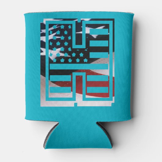 Letter H Monogram Initial USA Dosenkühler (Vorderseite)