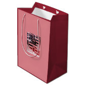 Letter H Monogram Initial USA Mittlere Geschenktüte (Rückseite Schrägansicht)