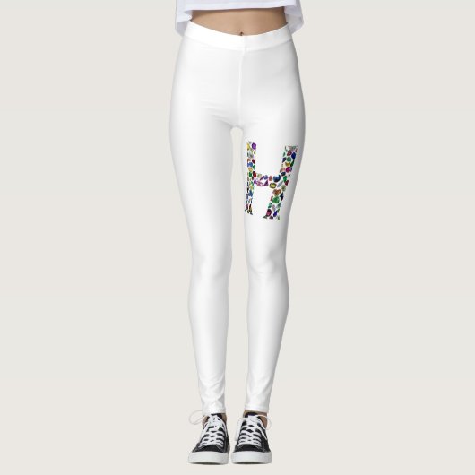 Letter H Monogram Leggings (Vorderseite)