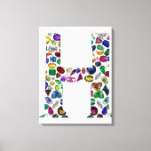 Letter H Monogram Leinwanddruck (Vorderseite)