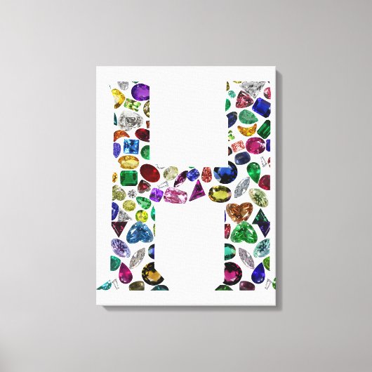 Letter H Monogram Leinwanddruck (Vorderseite)