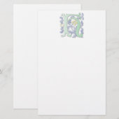 Letter H Monogram-Lilie Briefpapier (Vorne/Hinten)