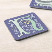 Letter H Monogram-Lilie Untersetzer (Linke Seite)