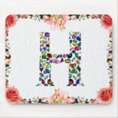 Letter H Monogram Mousepad (Vorne)