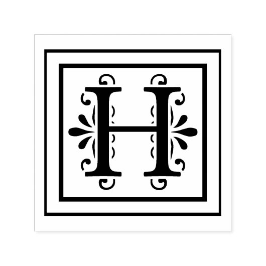 Letter H Monogram Permastempel (Design)